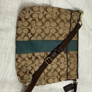 Coach Signature Stripe Jacquard Crossbody Bag